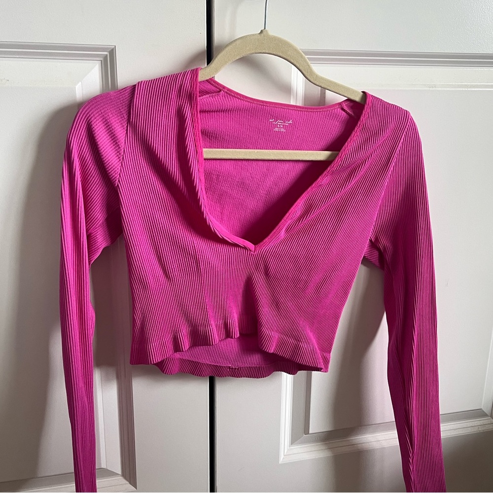 Urban outfitters pink seamless long sleeve